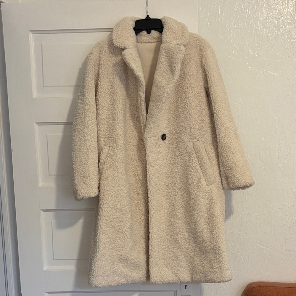 Uniqlo Cream Teddy Jacket